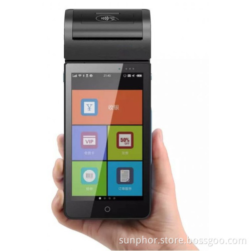 Android 5.5 inch GPRS WIFI NFC POS Machine with qr code scanner